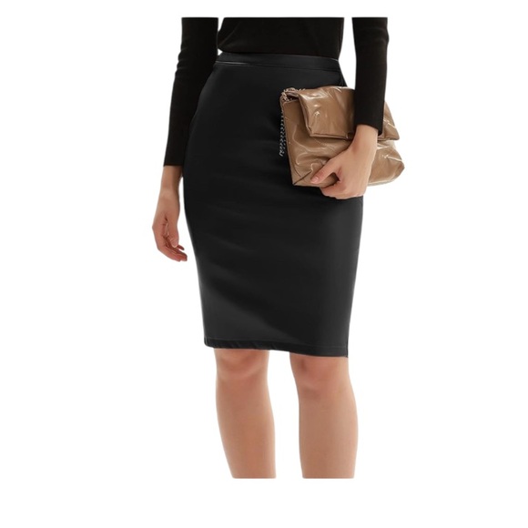 Kate Kasin Dresses & Skirts - Kate Kasin • Faux Leather Pencil Skirt